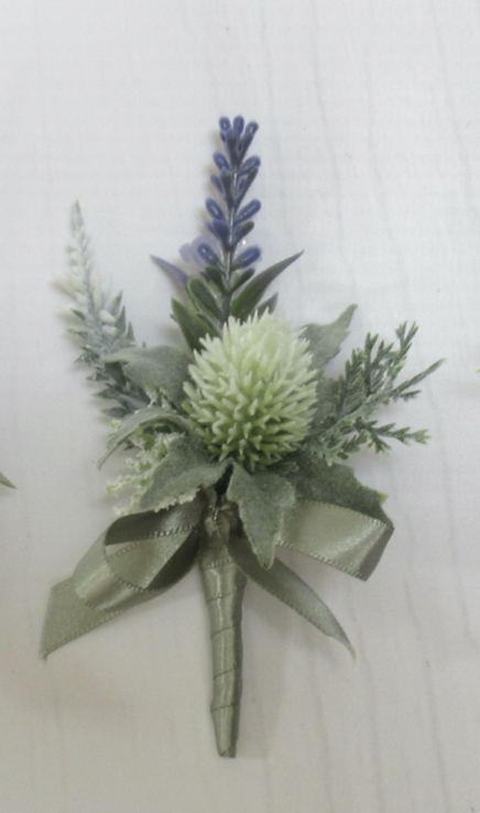 Thistle, lavender & heather Buttonhole, Scottish inspired buttonholes